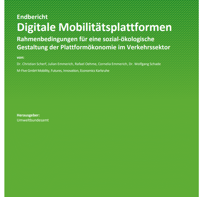 Digital mobility platforms: Framework conditions for a socio-ecological approach to the platform economy in the transport sector
